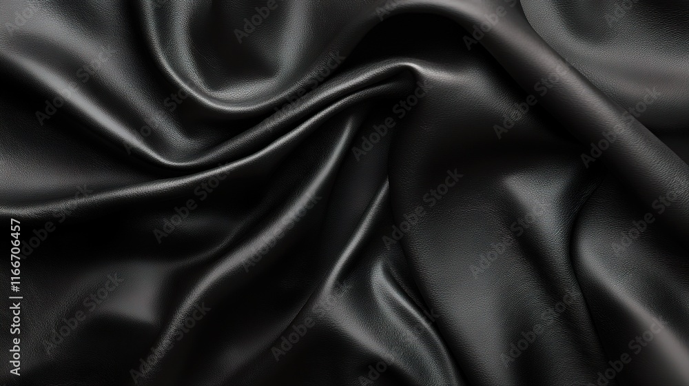 Smooth Black Leather Texture with Tactile Background and Details Smooth Black Leather Texture with Tactile Background and Details