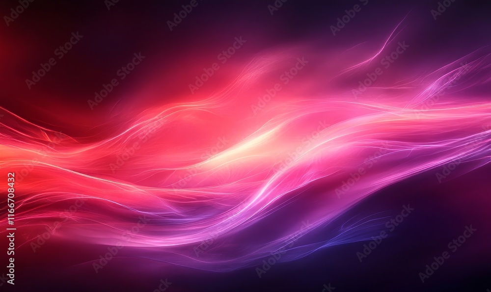 Obraz premium Dynamic red violet gradient background, glowing forms texture, mobile wallpaper, minimalist style, Generative AI