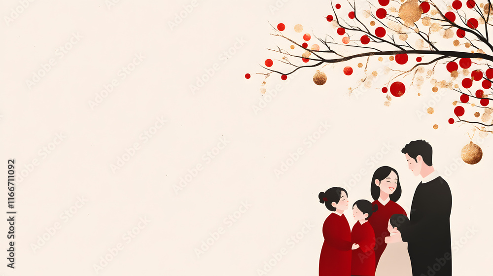 A heartwarming family reunion moment during the New Year, capturing joyful connections, health, and self-care, as family members share quality time, embrace one another, and focus on well-being for th A heartwarming family reunion moment during the New Year, capturing joyful connections, health, and self-care, as family members share quality time, embrace one another, and focus on well-being for th