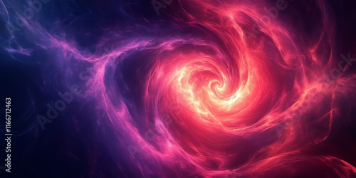 Glowing red violet gradient background, neon swirls texture, presentation slide, copy space available, Generative AI