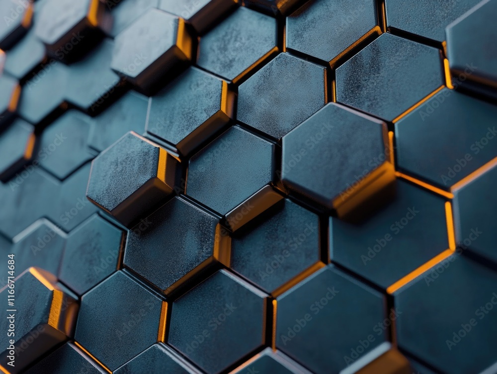Hexagon Wall Close-Up Hexagon Wall Close-Up