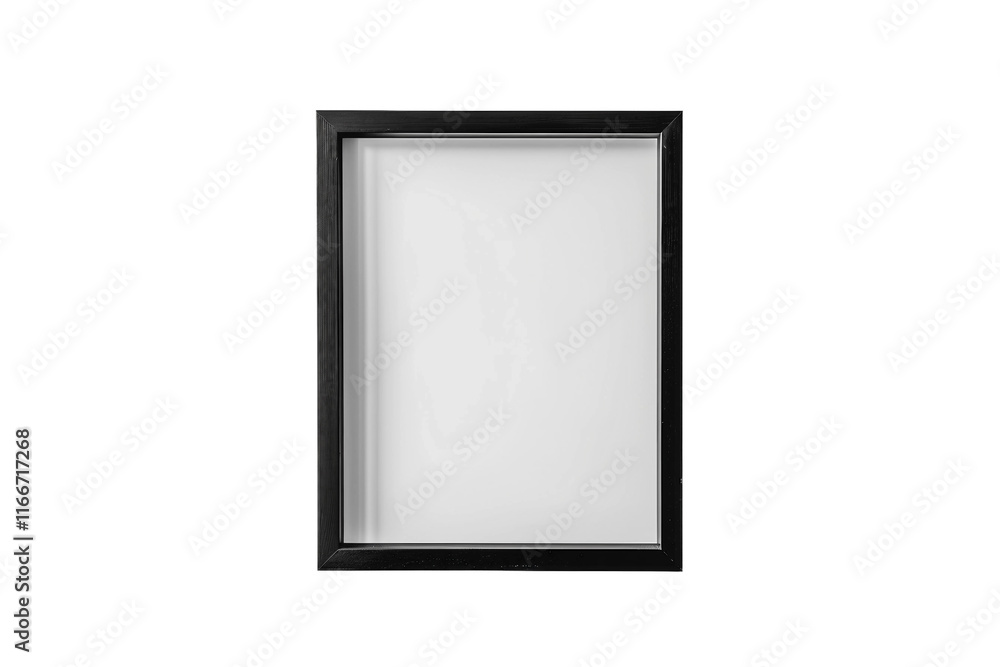 Sleek Minimalist Black Frame Isolated on Transparent Background Sleek Minimalist Black Frame Isolated on Transparent Background