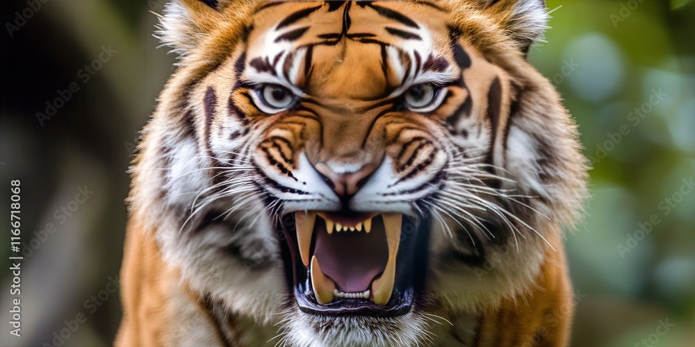 Fototapeta premium saber-toothed tiger in nature 