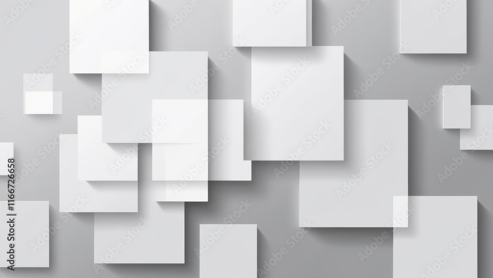 Contemporary Art with Overlapping White Panels. Contemporary Art with Overlapping White Panels.
