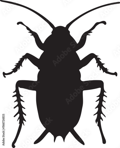 cockroach icon silhouette design vector art illustration.