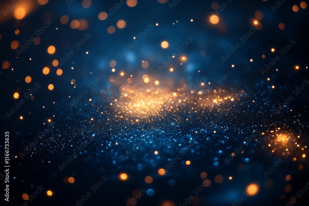 Blue and orange background with many small dots of light, creating sense of movement and energy Blue and orange background with many small dots of light, creating sense of movement and energy