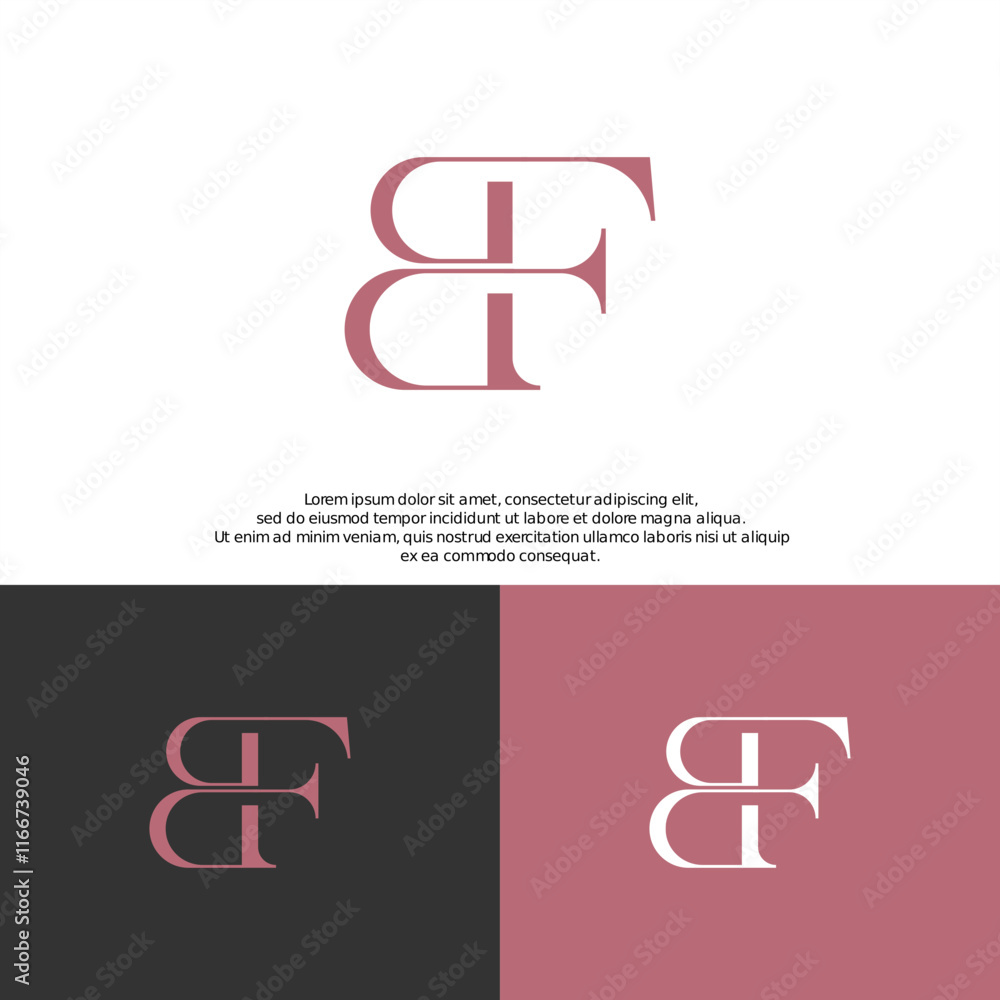 Logo BF, FB Concept Logo Letter Logo BF, FB Concept Logo Letter