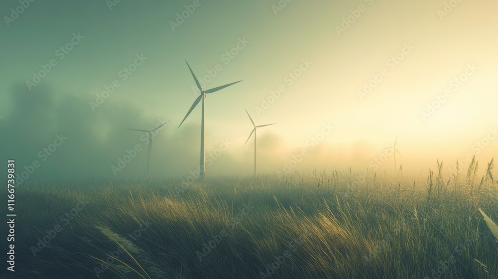 Misty Morning Power Generation with Turbines