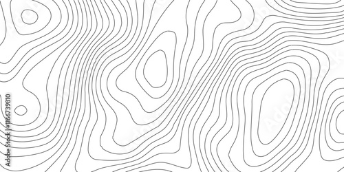 Abstract Blank Detailed Topographic Contour Map Subtle White Vector Background, Topography map art curve drawing. geographic contour map paper texture,paper texture Imitation of a geographical map sha