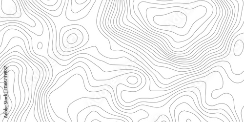 Abstract Blank Detailed Topographic Contour Map Subtle White Vector Background, Topography map art curve drawing. geographic contour map paper texture,paper texture Imitation of a geographical map sha