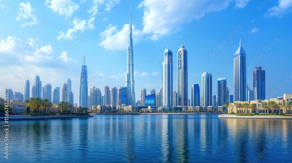 Dubai Skyline: A Stunning Panoramic View of Modern Architecture Dubai Skyline: A Stunning Panoramic View of Modern Architecture