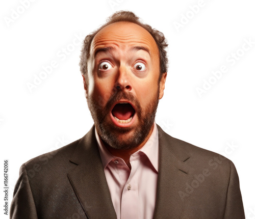 PNG Businessman suprised face portrait adult frustration.