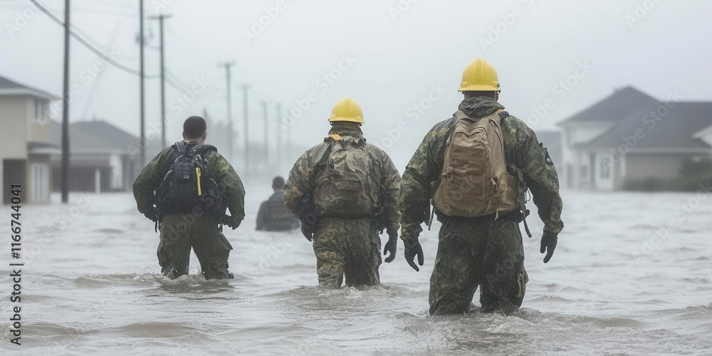 Rescue operations amidst severe flooding coastal town news coverage extreme weather ground level disaster response