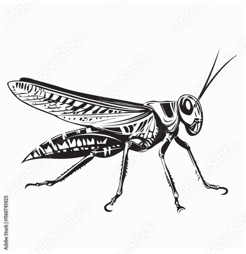 Grasshopper Image vector. Illustration Insect Grasshopper Stock Vector Image.