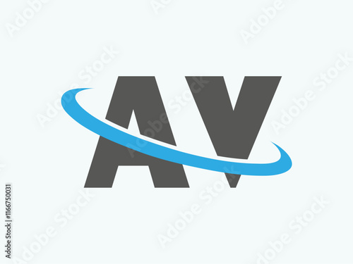 Abstract Letter AV logo Design. AV Initial Logo design Monogram for business and company.AV logo, AV letter logo design.