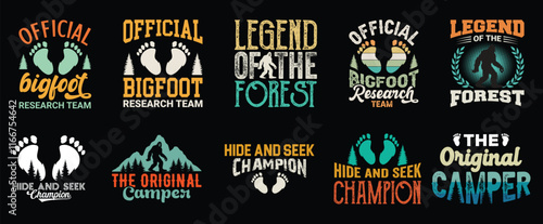 sasquatch vintage t-shirt design Bigfoot T Shirt Design, 