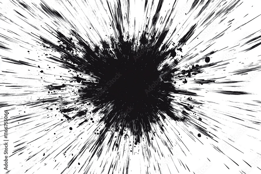 Obraz premium **Circular starburst explosion texture. Distressed uneven grunge background. Abstract vector illustration. Overlay to create interesting effect and depth. Isolated on white background. 