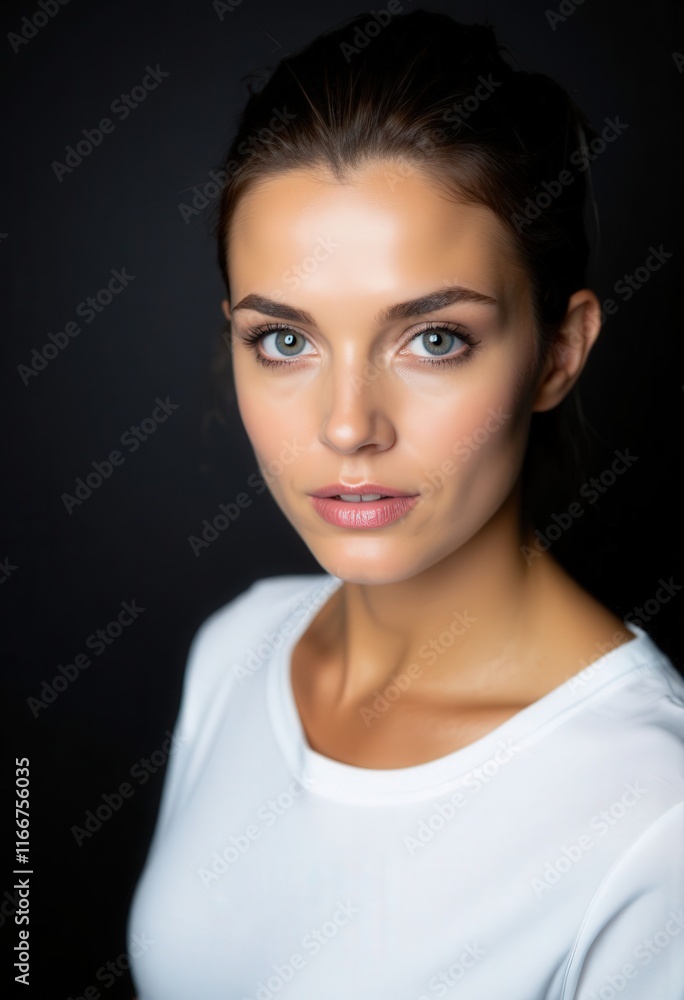 Portrait of a Young Woman with Blue Eyes Portrait of a Young Woman with Blue Eyes