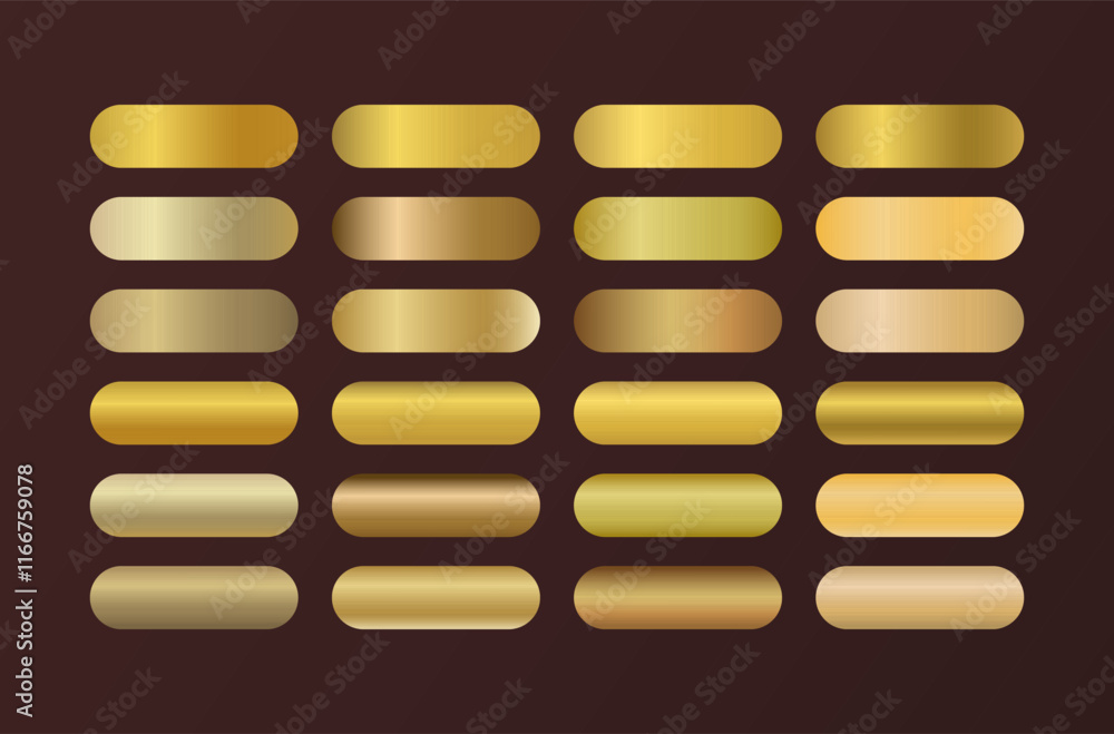 Obraz premium Golden CTA button set.