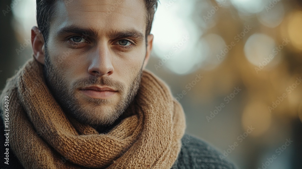 Fototapeta premium Man with scarf