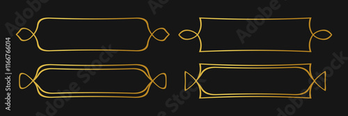 Golden CTA button set.