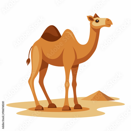 Camel Vector Illustration – Desert Animal Design for Wildlife Projects