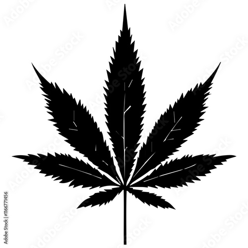 Cannabis Silhouette: Stunning Marijuana Leaf Design 