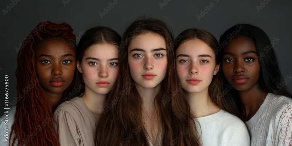 Young Women Standing Together Young Women Standing Together