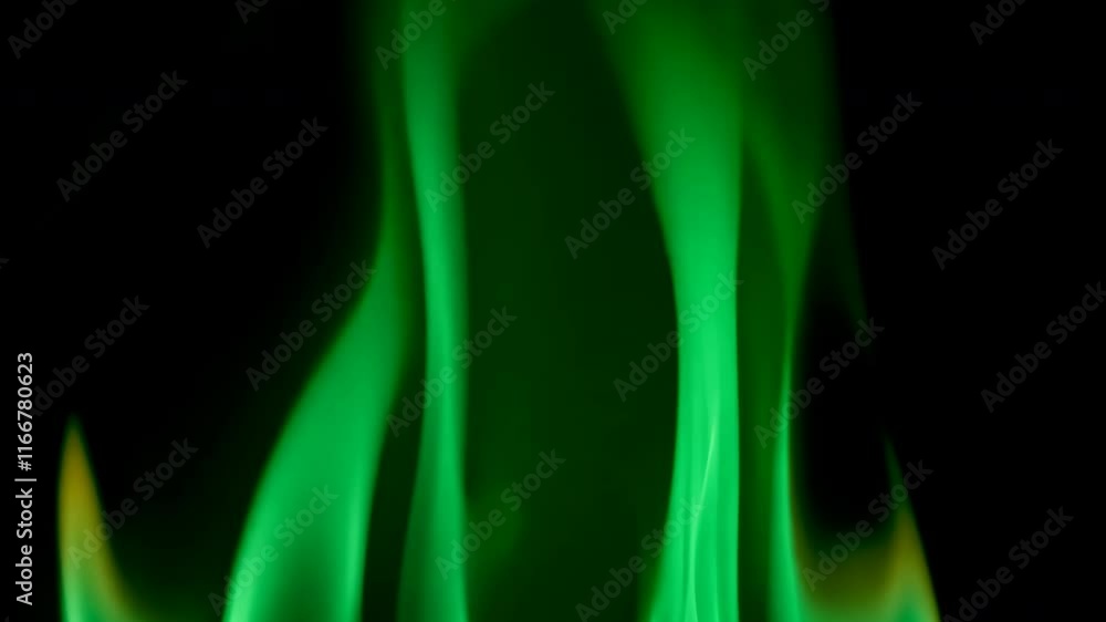 Abstract Green Flame, Mystical Fire, Burning Emerald Energy Abstract Green Flame, Mystical Fire, Burning Emerald Energy