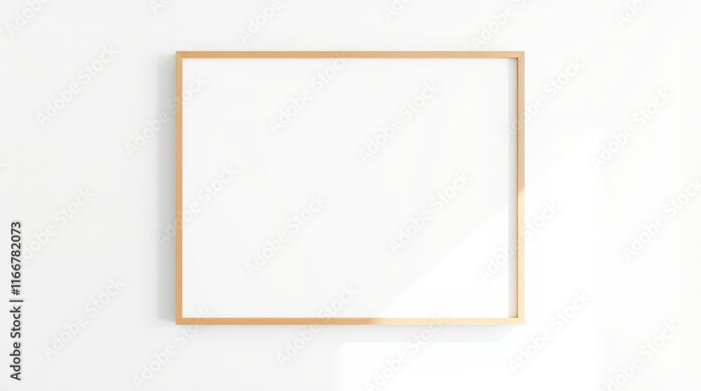 Obraz premium Blank Minimalistic Frame on Plain Wall