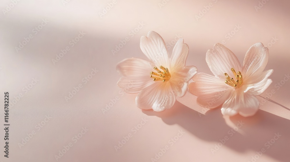 Delicate Pink Flowers on Soft Background for Elegant Design Use Delicate Pink Flowers on Soft Background for Elegant Design Use