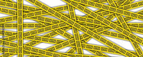 sale line. Special offer. Black and yellow line border. sale, special offer, social media, flyer, poster, or advertising material