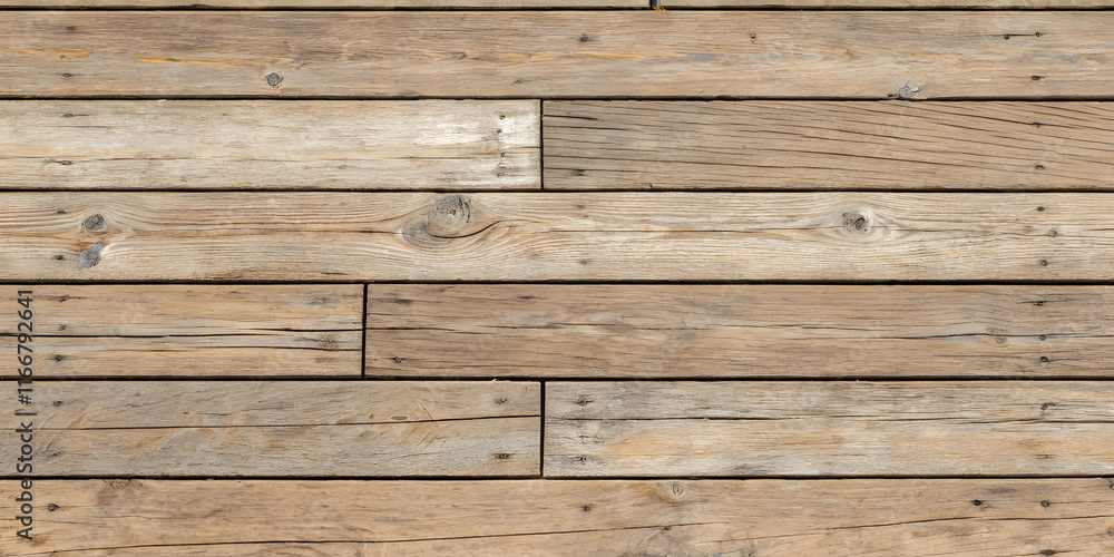 Obraz premium Weathered Wooden Wall with Textured Planks