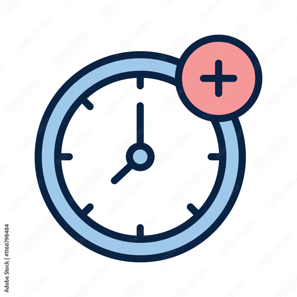 Take a look at this amazing icon of add timer in modern style Take a look at this amazing icon of add timer in modern style