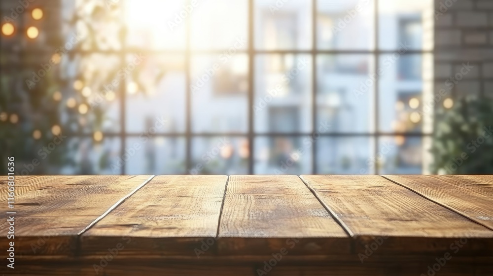 Wooden Table in Front of Blurred Christmas Window with Soft Natural Light and Holiday Decorations High Quality Photo Wooden Table in Front of Blurred Christmas Window with Soft Natural Light and Holiday Decorations High Quality Photo