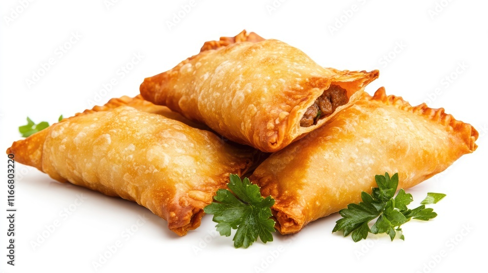 Georgian meat dumplings with coriander served on a white background showcasing traditional cuisine and culinary heritage Georgian meat dumplings with coriander served on a white background showcasing traditional cuisine and culinary heritage