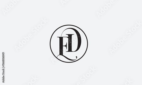 ED, DE , D , E , Abstract Letters Logo Monogram