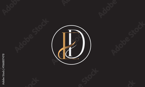 ED, DE , D , E , Abstract Letters Logo Monogram