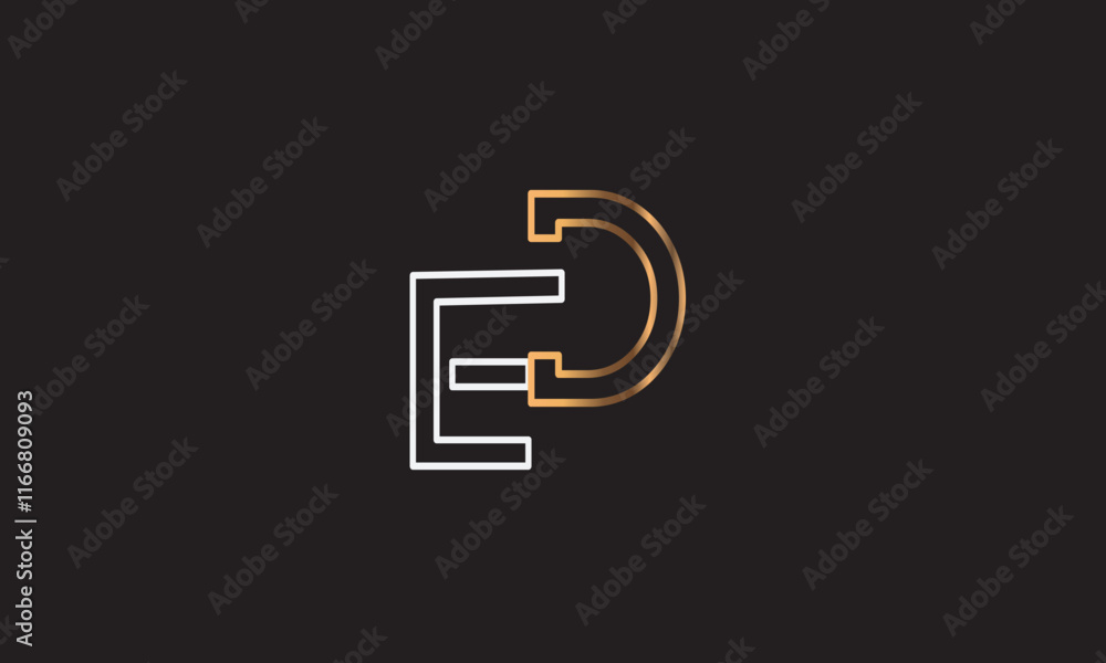 ED, DE , D , E , Abstract Letters Logo Monogram ED, DE , D , E , Abstract Letters Logo Monogram