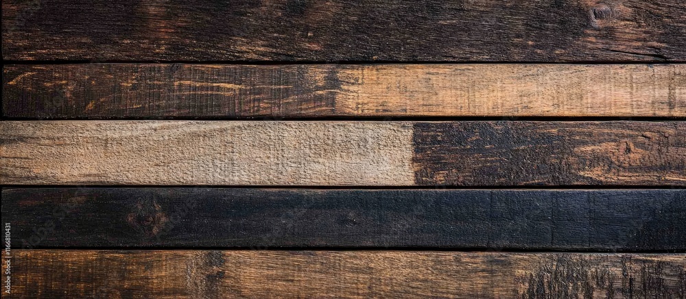 Horizontal dark oak wood planks displaying rich textures and tones ideal for interior design and decorative applications Horizontal dark oak wood planks displaying rich textures and tones ideal for interior design and decorative applications