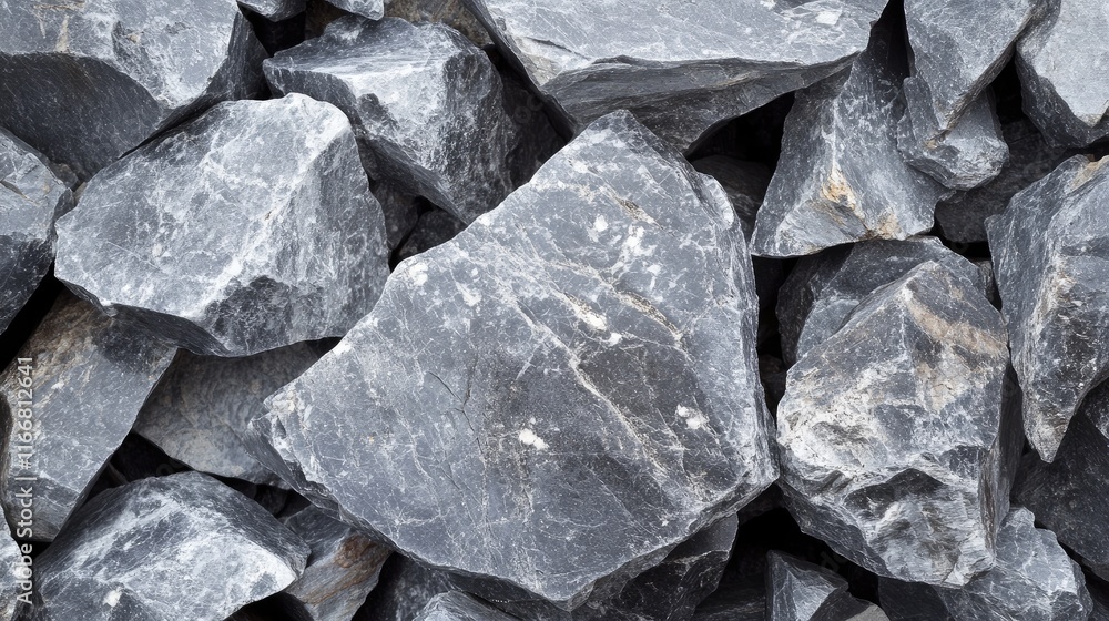 Gray Quartzite Rock Aggregate with White Spots Ideal for Construction and Landscaping Applications Gray Quartzite Rock Aggregate with White Spots Ideal for Construction and Landscaping Applications