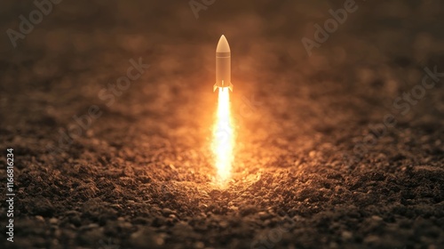 Rocket launch event space launch site image nighttime ground level technology advancement photo