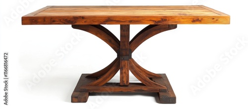 Reclaimed wood square dining table with elegant design perfect for arts and crafts enthusiasts creating a cozy and inviting dining space photo