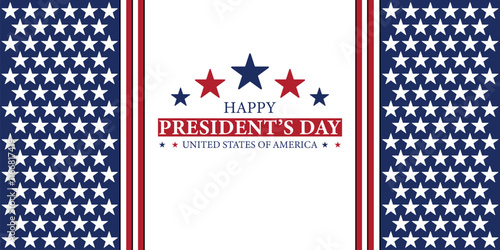 President's Day wallpaper with shapes and typography, banner, card, poster, template. President's Day, Modern background