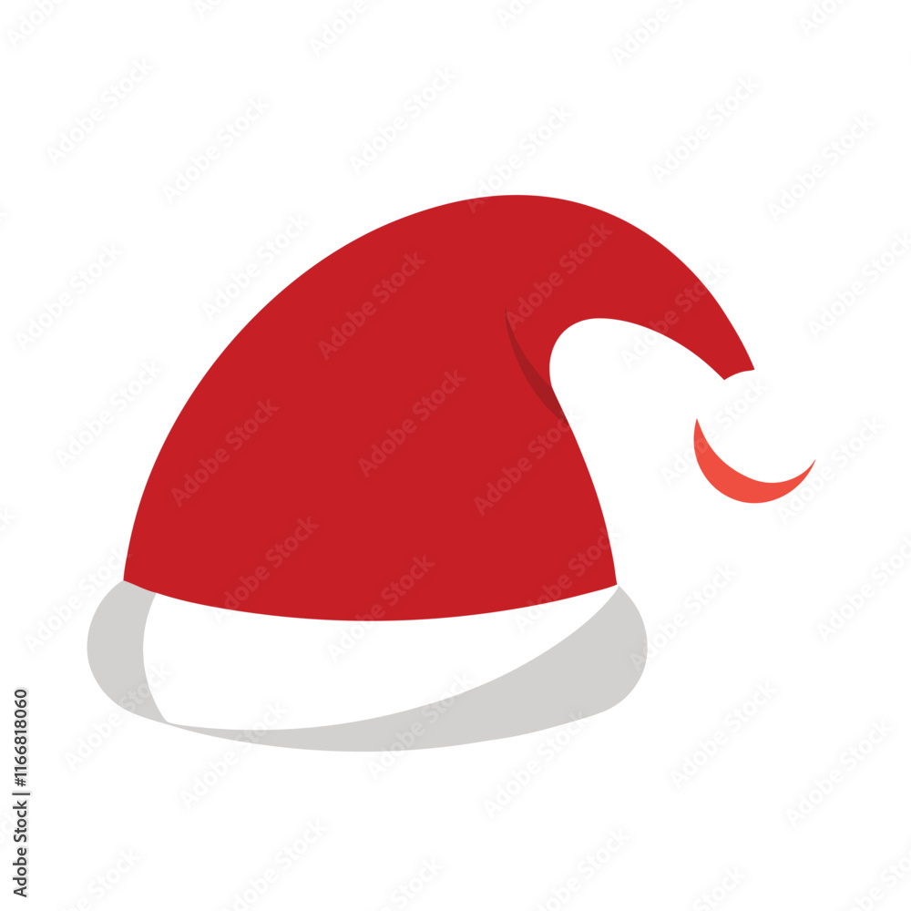 Santa claus hat realistic vector. winter clothes Santa claus hat realistic vector. winter clothes