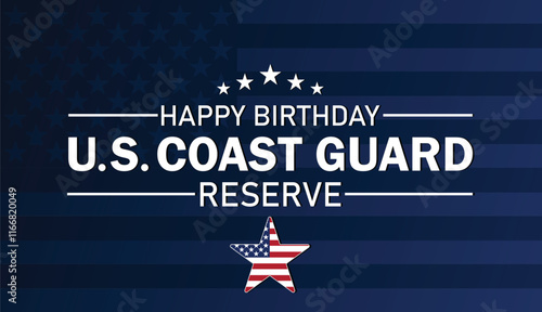  US Coast Guard Reserve wallpaper with shapes and typography, banner, card, poster, template.  US Coast Guard Reserve, Modern background