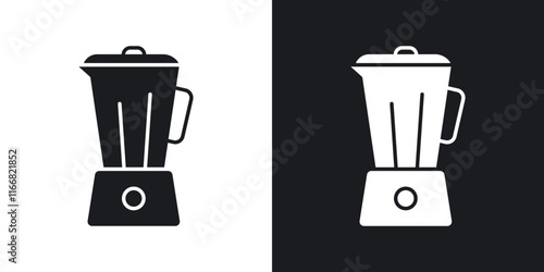 Blender icons in solid black and white colors