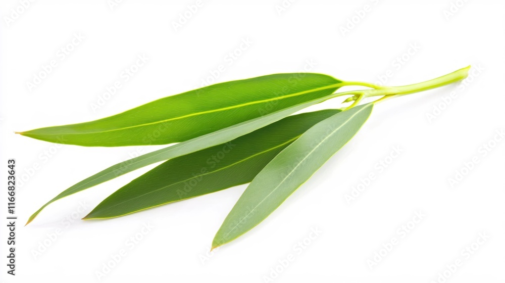 Fresh Eucalyptus Leaves Isolated on White Background for Natural Decoration Fresh Eucalyptus Leaves Isolated on White Background for Natural Decoration