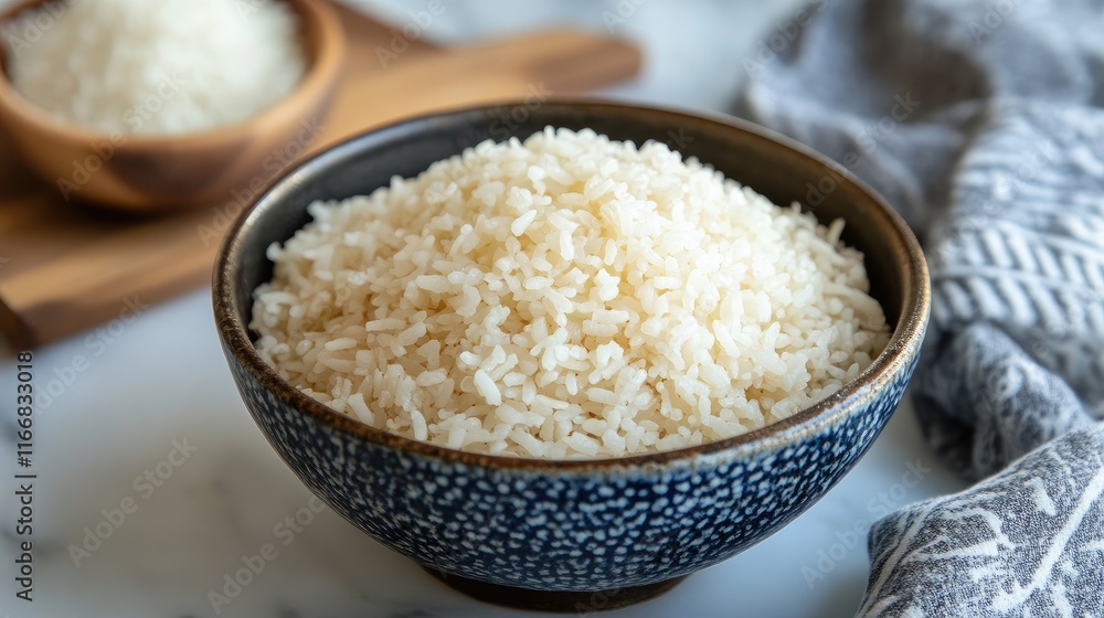 Crispy Rice in a Decorative Bowl Freshly Prepared for Culinary Recipes and Asian Cuisine Delights Crispy Rice in a Decorative Bowl Freshly Prepared for Culinary Recipes and Asian Cuisine Delights