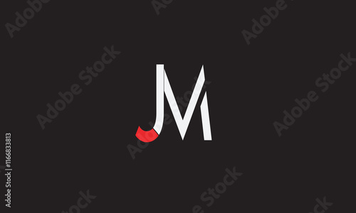 JM, MJ , J , M , Abstract Letters Logo Monogram	